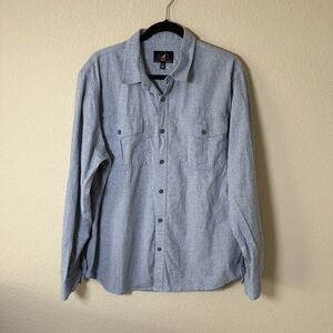 Gramicci Men's Long Sleeve Denim Chambray Button Down Shirt Size XL